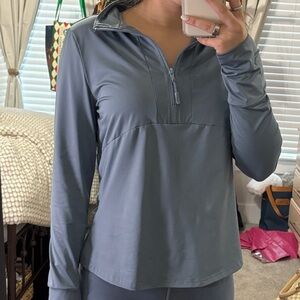 Dusty Blue Quarter Zip